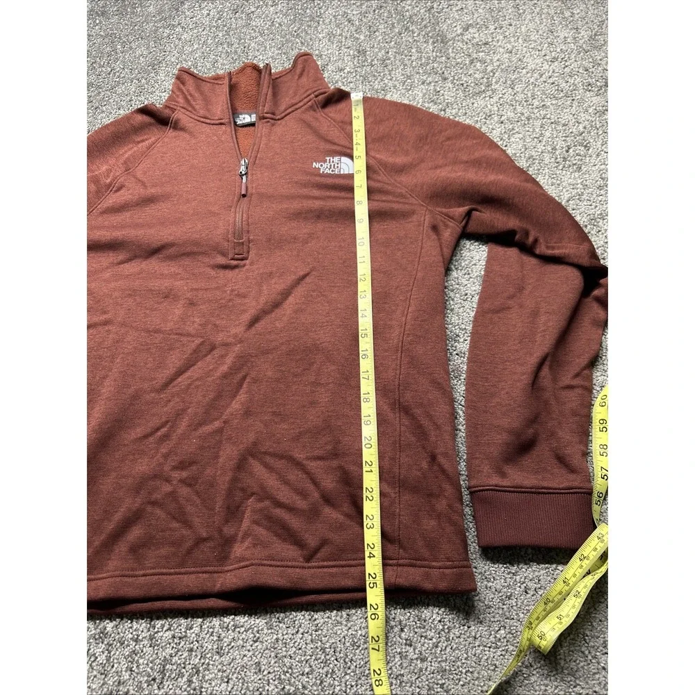 The North Face mens Sweatshirt‎ 1/4 Zip M Pullover Brown Moch Neck Active Wear